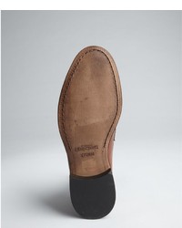 a. testoni Russet Shined Leather Penny Loafers