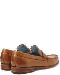 Grenson Ashley Burnished Leather Penny Loafers