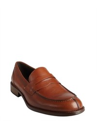 a. testoni Basic Russet Shined Leather Penny Loafers