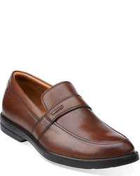 Clarks Bilton Saddle Brown Leather Loafers