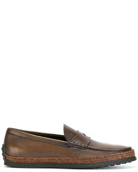 Tod's Braided Trim Loafers