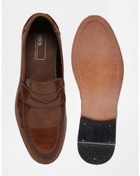 Asos Brand Loafers In Leather