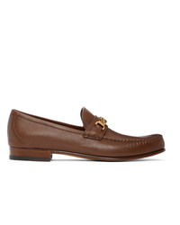 Gucci Brown Chain Loafers