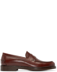 A.P.C. Brown Leather Augustin Loafers