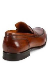 Bally Brucie Perforated Leather Penny Loafers