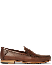 Tod's Burnished Leather Penny Loafers