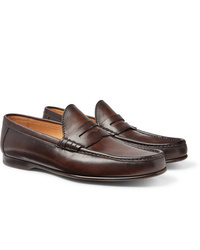 Ralph Lauren Purple Label Burnished Leather Penny Loafers