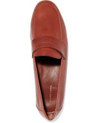Mansur Gavriel Classic Leather Loafers Tan