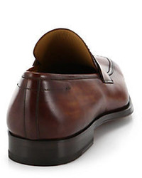 Saks Fifth Avenue Collection By Magnanni Leather Penny Loafers