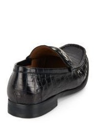 Saks Fifth Avenue Donato Crocodile Embossed Leather Loafers