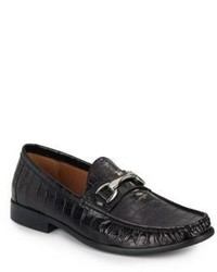 Saks Fifth Avenue Donato Crocodile Embossed Leather Loafers