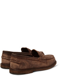 Hender Scheme Slouchy Washed Leather Penny Loafers