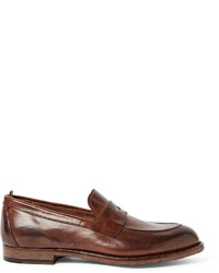 Officine Creative Ivy Washed Leather Penny Loafers
