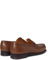 Jm Weston 180 The Moccasin Grained Leather Loafers