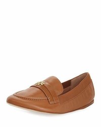Tory Burch Jolie Stretch Leather Loafer Tan