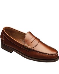 Kenwood Tan Saddle Leather Penny Loafers