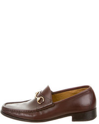 Gucci Leather Horsebit Loafers
