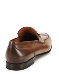 Bally Leather Loafers With Metal Accent