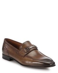 Bally Leather Loafers With Metal Accent