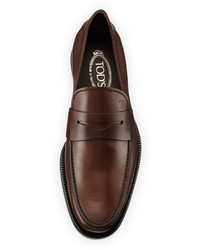 Tod's Leather Penny Loafer Brown