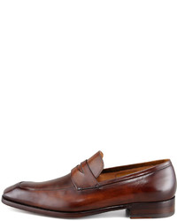 Silvano Sassetti Leather Penny Loafer Brown