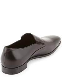 Giorgio Armani Leather Slip On Loafer Black