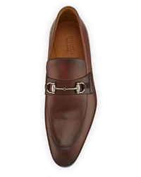 Gucci Leather Slip On Loafer Brown Cocoa