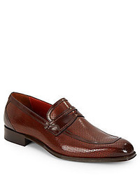 Mezlan Frani Perforated Leather Loafers