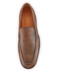 Bally Michigan Textured Leather Loafer Coffee