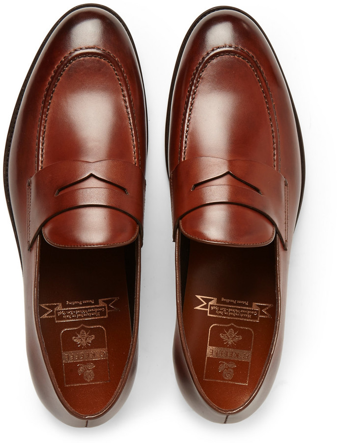 Okeeffe Samuel Leather Penny Loafers, $575 | MR PORTER | Lookastic