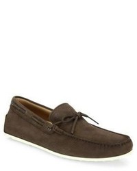 Tod's Pebbled Nubuck Leather Loafers