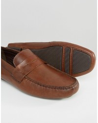 Red Tape Penny Loafer In Tan Leather