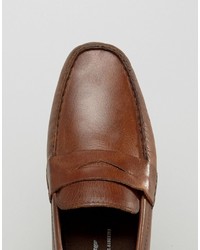 Red Tape Penny Loafer In Tan Leather