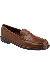 Rockport Washington Square Penny Chili Full Grain Leather Penny Loafers