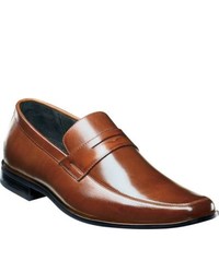 Stacy Adams Bedford 24782 Cognac Leather Penny Loafers
