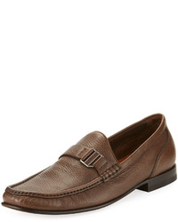 Bally Suver Grained Leather Moccasin Loafer