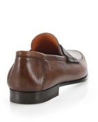 Santoni Twist Keeper Leather Loafers
