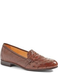 Zelli Classic Exotics Zelli Angelo Ostrich Penny Loafer