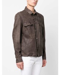 Salvatore Santoro Button Up Leather Shirt