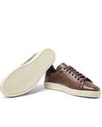 Tom Ford Burnished Leather Sneakers