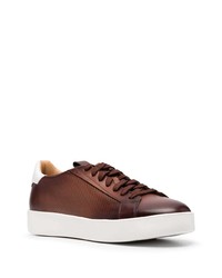 Santoni Contrasting Heel Low Sneakers