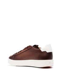 Santoni Contrasting Heel Low Sneakers