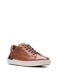 Clarks Court Lite Sneaker In Tan Leather At Nordstrom