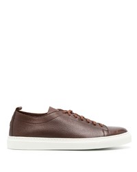 Henderson Baracco Grained Leather Low Top Sneakers
