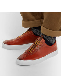 Grenson Hand Painted Leather Sneakers
