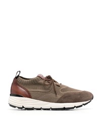 Scarosso Knitted Upper Leather Sneakers