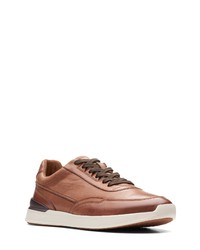 Clarks Race Lite Sneaker In Tan Leather At Nordstrom