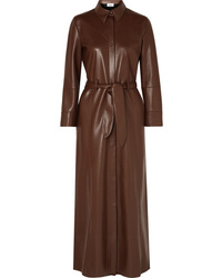 Brown Leather Maxi Dress