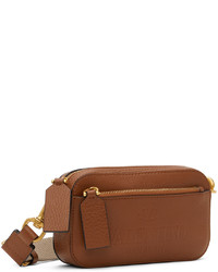 Valentino Garavani Brown Small Leather Messenger Bag