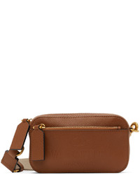 Valentino Garavani Brown Small Leather Messenger Bag